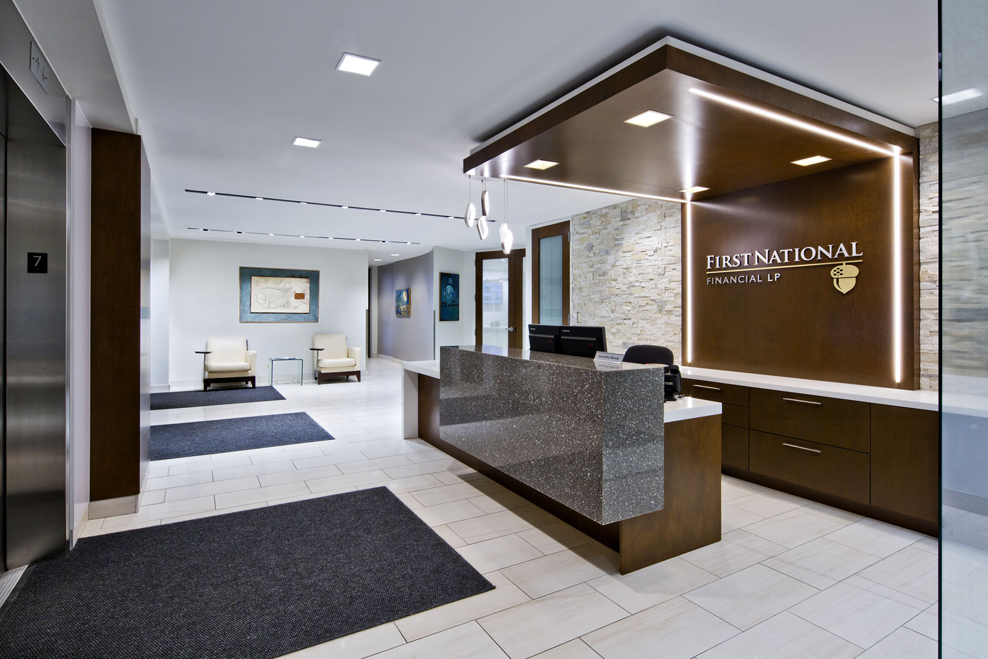  Reception area of an office